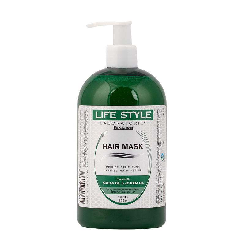 ماسک مو لایف استایل مدل آرگان و جوجوبا حجم 500 میلی لیتر