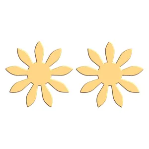گوشواره طلا 18 عیار زنانه فرشته مدل طرح گل کد WEL-000199