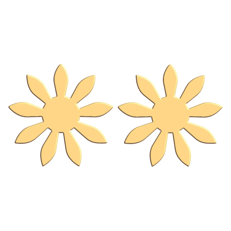 گوشواره طلا 18 عیار زنانه فرشته مدل طرح گل کد WEL-000199