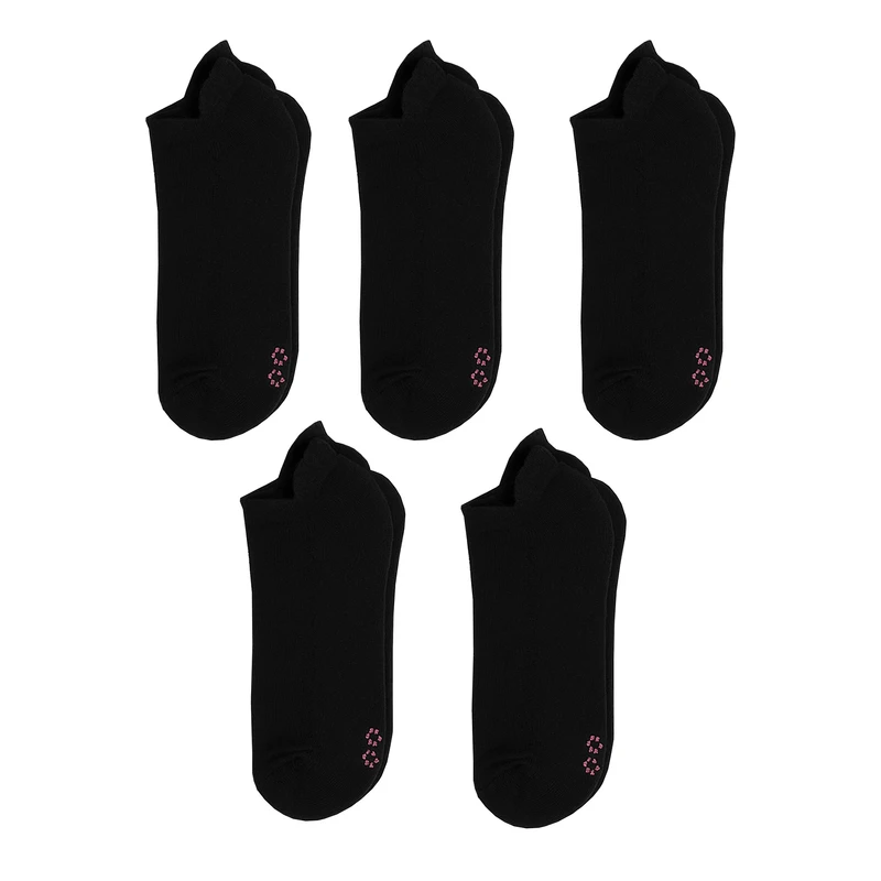 جوراب ساق کوتاه زنانه مدل کرک دار 327592 بسته 5 عددی