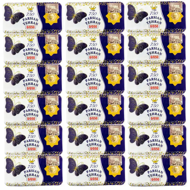 سکه گرمی طلا 18 عیار پارسیان تهران مدل ELN418 مجموعه 18 عددی