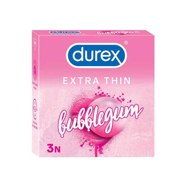 کاندوم دورکس مدل Extra Thin bubblegum بسته 3 عددی