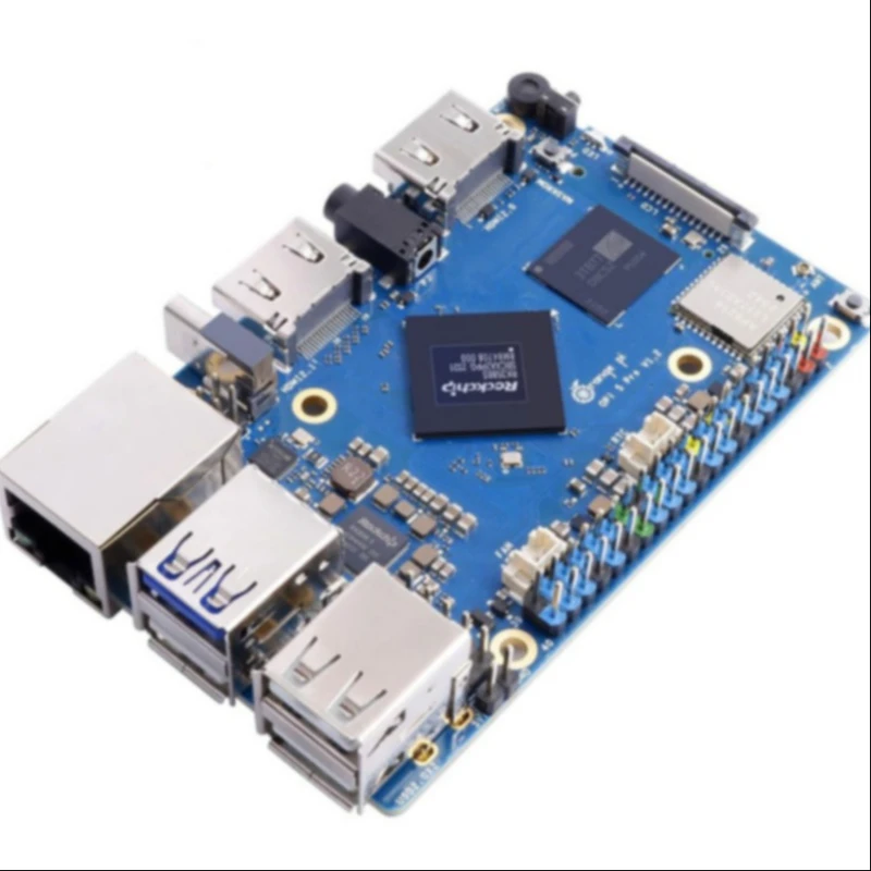 کامپیوتر کوچک اورنج پای مدل پرو با پردازنده Cortex 8core 64-bit processor حافظه بدون حافظه داخلی با ظرفیت بدون حافظه داخلی رم LPDDR5 با ظرفیت 16 گیگابایت پردازنده گرافیکی ARM