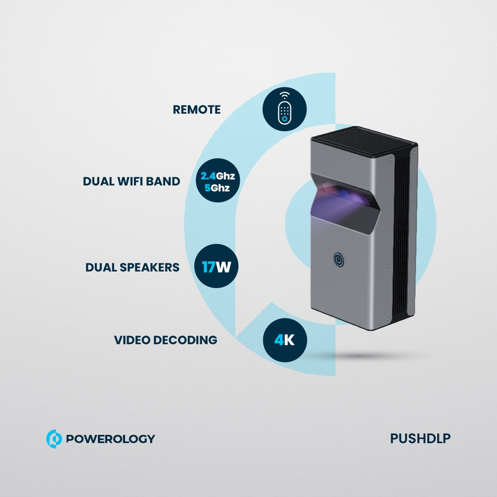 ویدئو پروژکتور پاورولوژی مدل 4K-DLP PUSHDLP