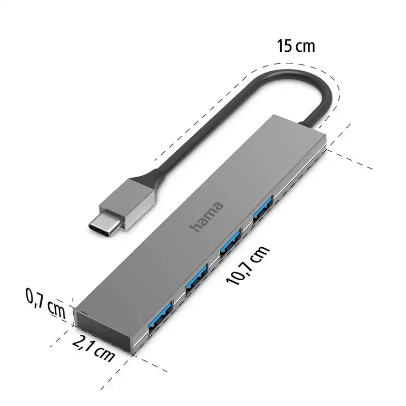 هاب چهار پورت USB-C هاما مدل 200101