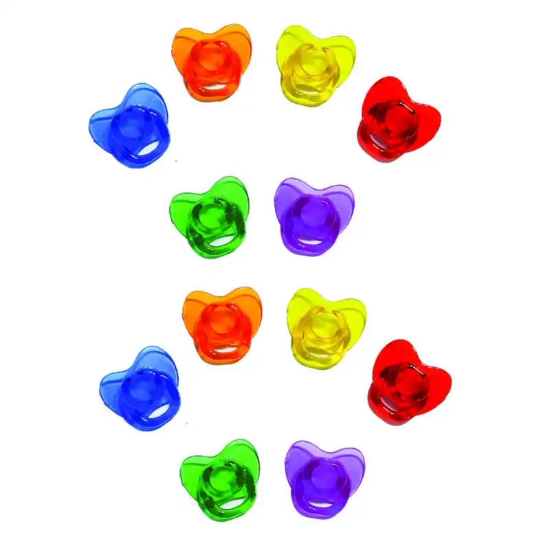 ملزومات عروسک سازی مدل پستونک شیشه ای عروسک کد COL0306 بسته 6 عددی