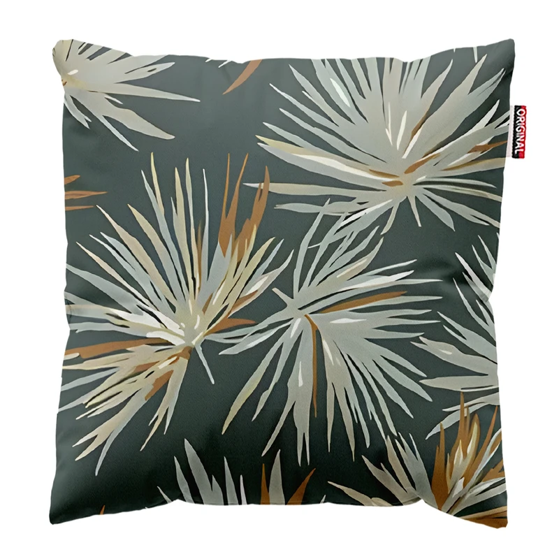 کوسن پاد آفرین مدل مینیمال طرح گل و برگ کد PK403576 سایز 40*40 سانتی متر