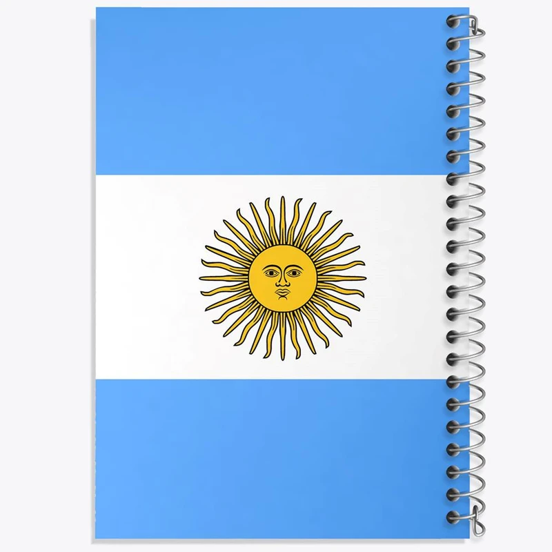 دفتر شطرنجی 50 برگ خندالو طرح پرچم آرژانتین کد 20454