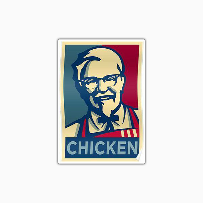 استیکر لپ تاپ و موبایل بووم طرح Chicken مدل RB کد FR37