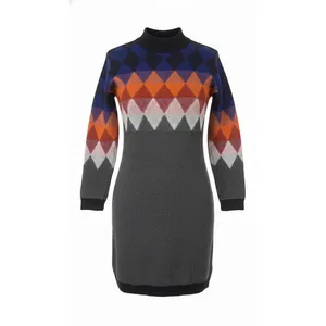 پیراهن بافتنی یقه ایستاده زنانه مدل سارا کد ۸۹