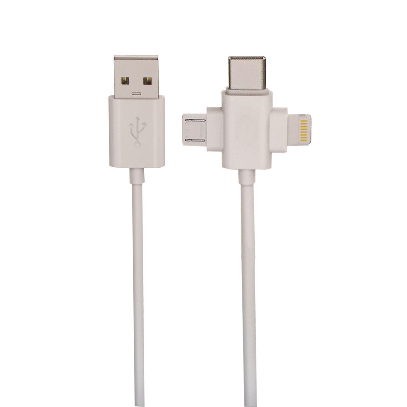 شارژر دیواری 15 وات آرسون مدل AN-W3B همراه کابل USB به لایتنینگ/USB-C/MicroUSB