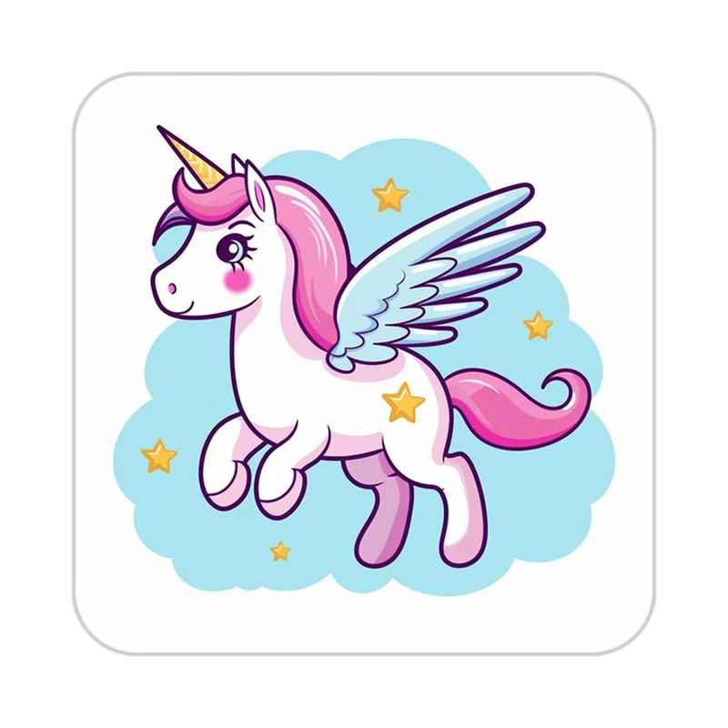 زیر لیوانی کاکتی طرح اسب تک شاخ و یونیکورن مدل mp29309