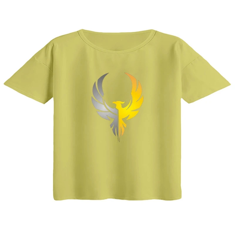 کراپ تی‌شرت آستین کوتاه زنانه مدل عقاب