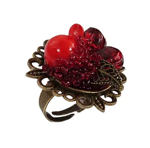 انگشتر زنانه مدل انار کد DA075