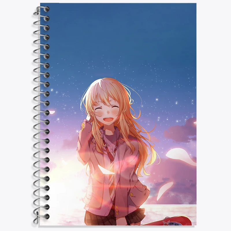 دفتر لغت 50 برگ خندالو طرح کائوری انیمه دروغ تو در آوریل کد 32455