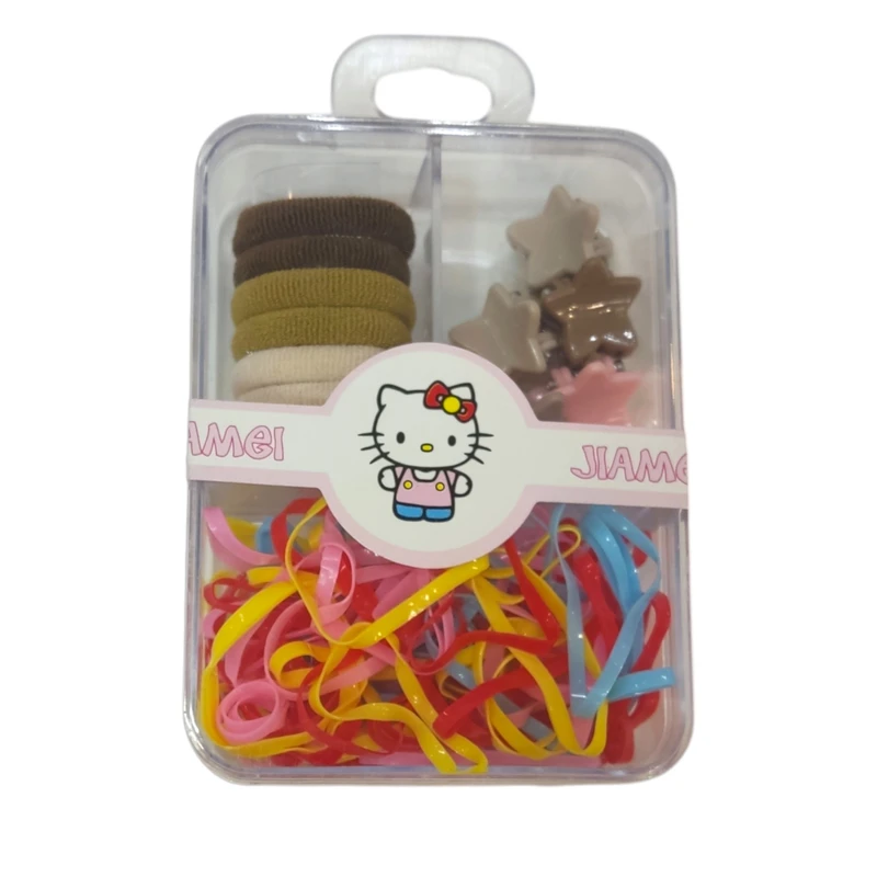 ست کش و کلیپس مو دخترانه مدل ساده کد 01 بسته 100 عددی