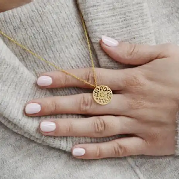 گردنبند طلا 18 عیار زنانه مدل اسلیمی