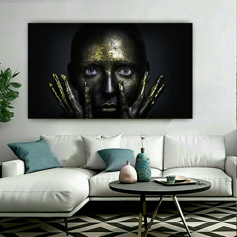 تابلو شاسی مدل چهره طرح دختر سیاه پوست کد AR8945
