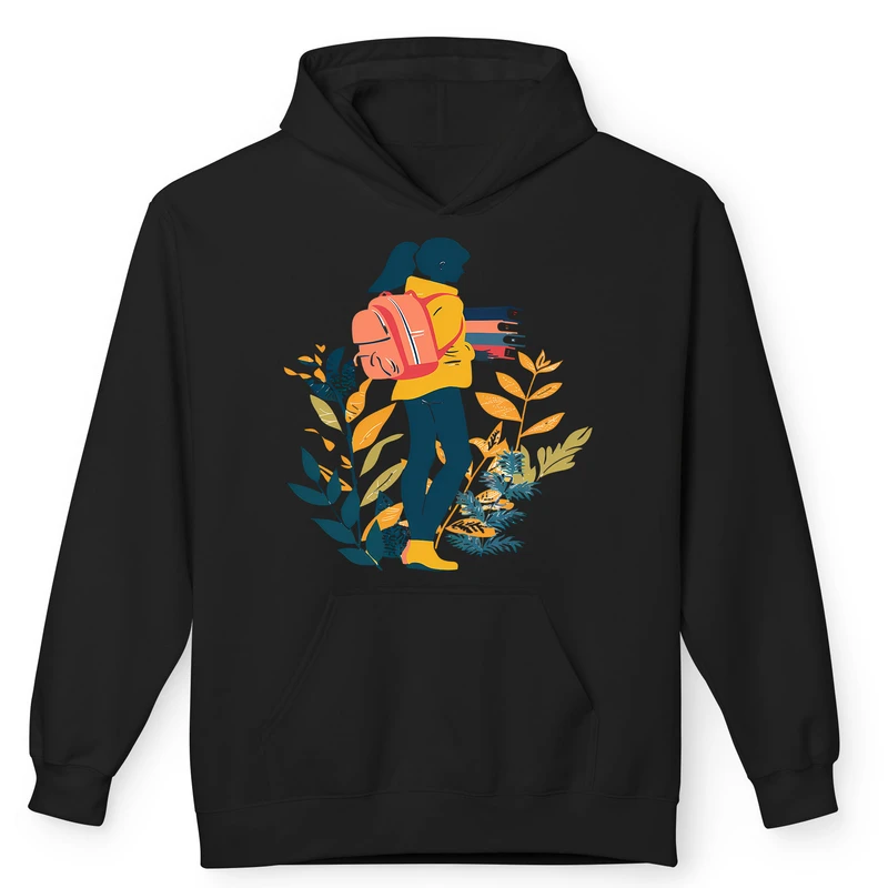 هودی زنانه پاد آفرین مدل دختر و طبیعت کد 01