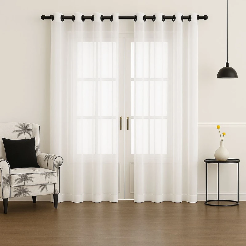 پرده پانچ مدل حریر سایز 140×280 سانتی متر