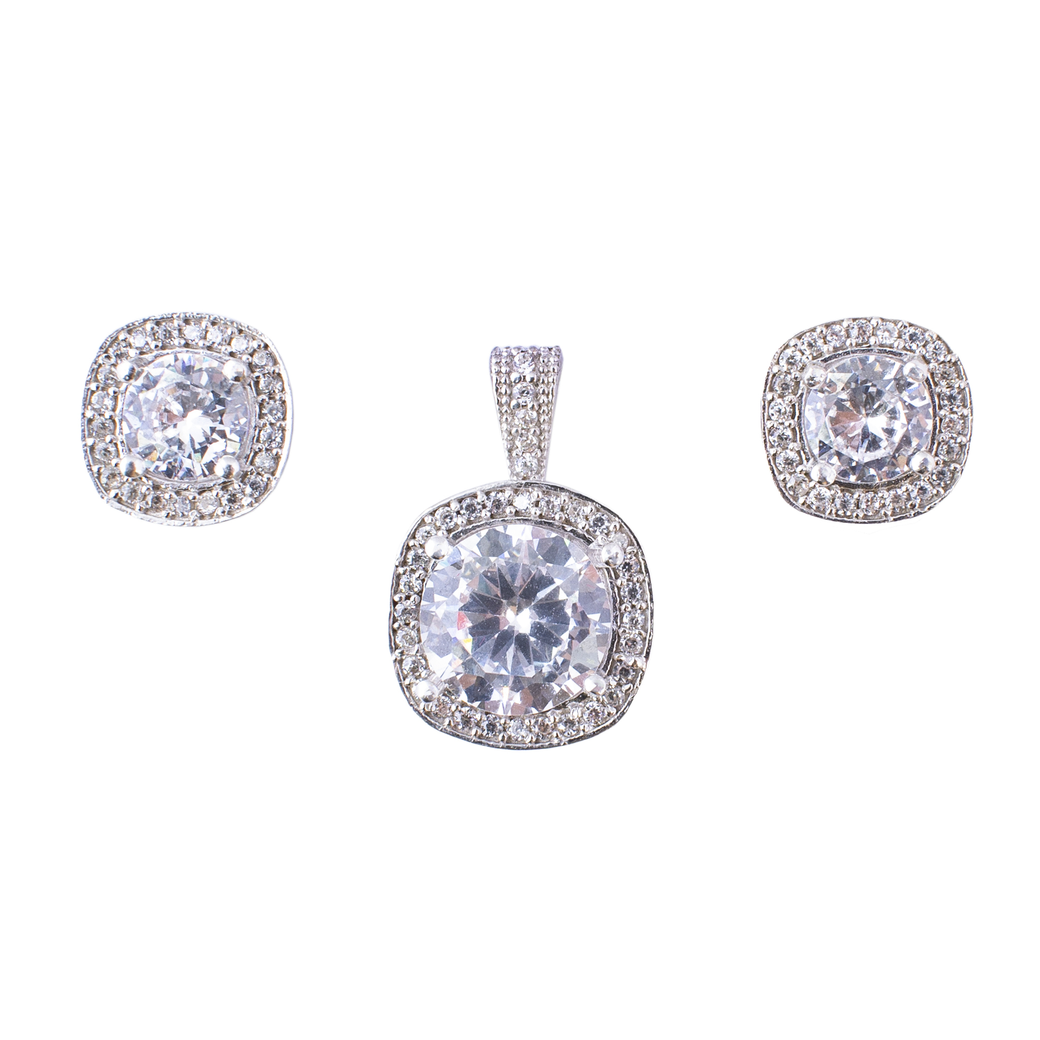 نیم ست نقره زنانه مدل AMT_N082