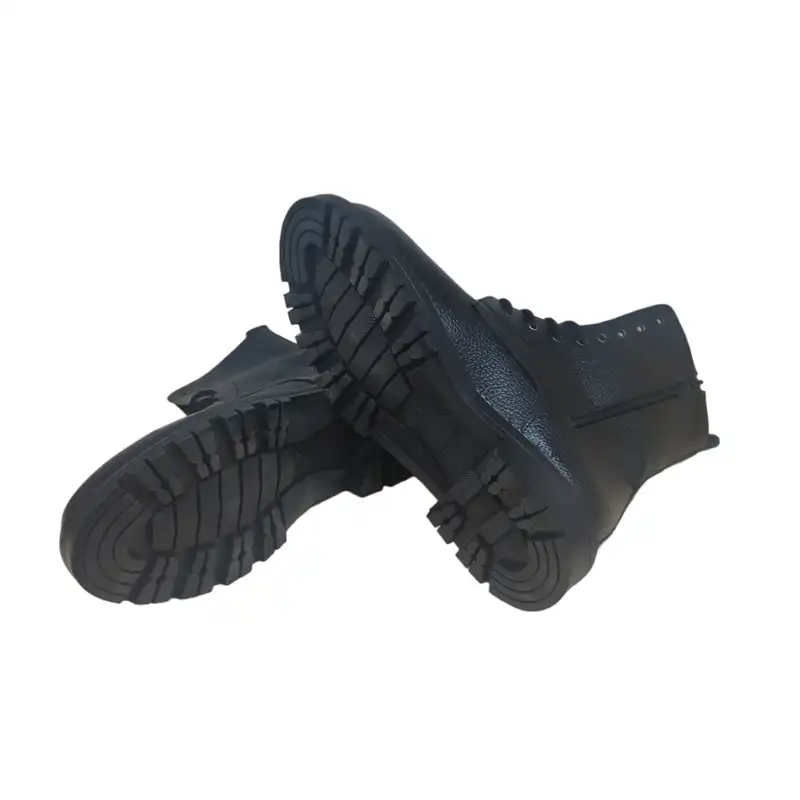 نیم بوت زنانه مدل سربازی چرم طبیعی رنگ مشکی