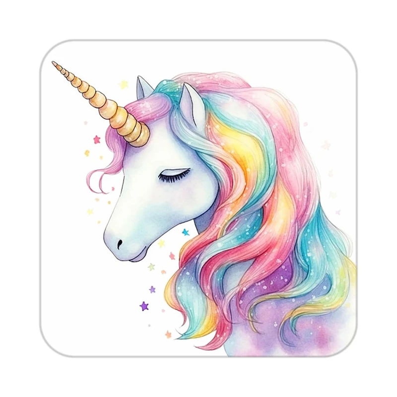 زیر لیوانی کاکتی طرح اسب تک شاخ و یونیکورن مدل mp32885