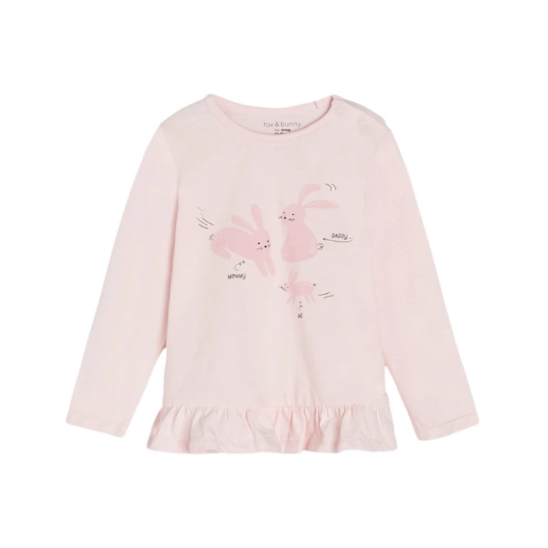 تی شرت آستین بلند دخترانه سین سی مدل خانواده خرگوش ها