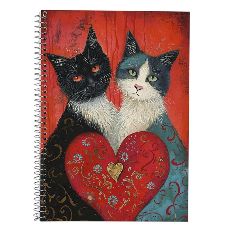 دفتر زبان 50 برگ مدوپد مدل سه خط طرح عاشقانه love کد DF14120