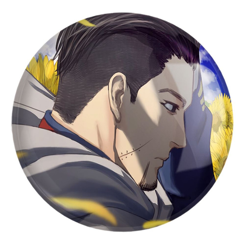 پیکسل خندالو طرح هیاکونوسکه انیمه کامویی طلایی Golden Kamuy کد 23735 مدل بزرگ