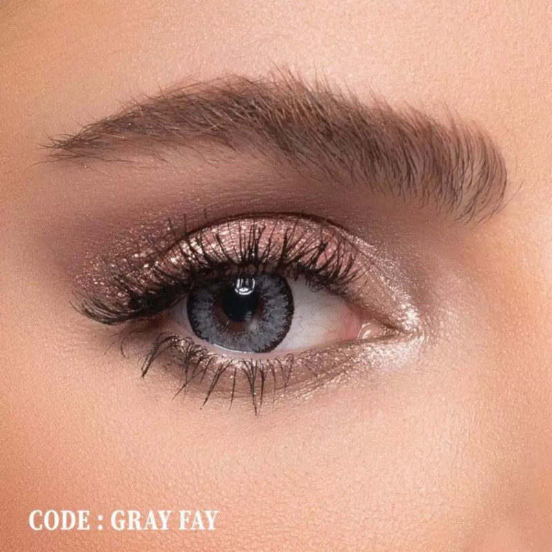 لنز چشم رینبو مدل فای رنگ طوسی دور دار