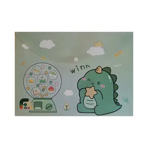 پوشه دکمه‌دار مدل دایناسور کیوت  سایز A4