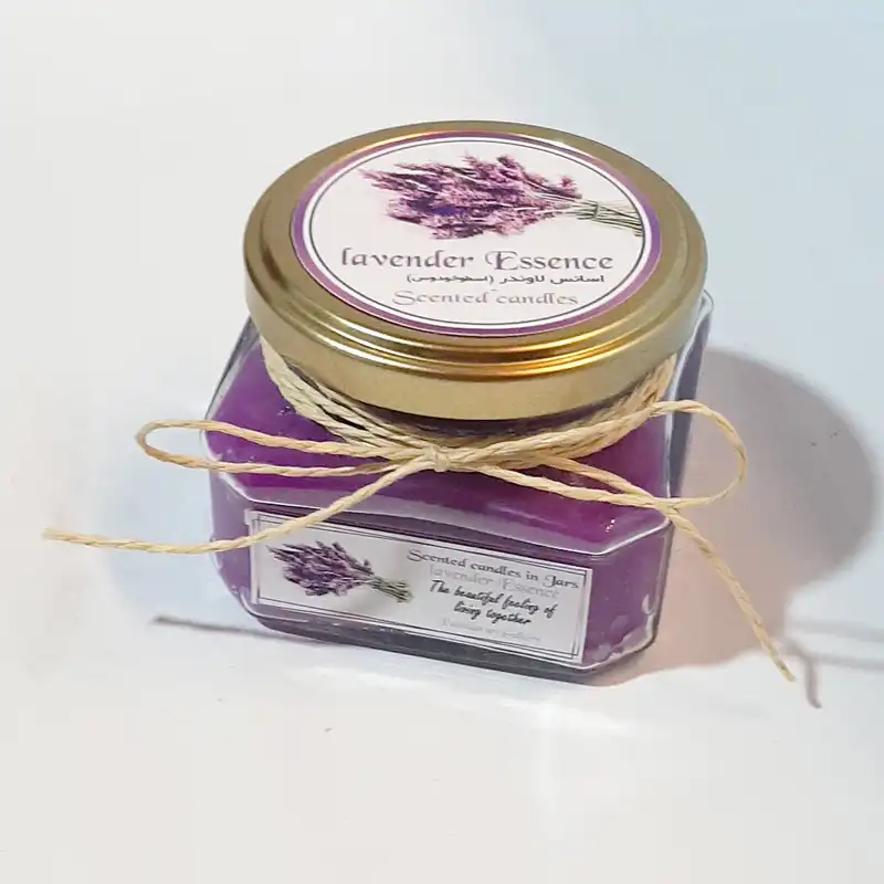 شمع دست ساز مدل معطر لاوندر01