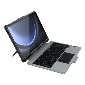 کیف کلاسوری کیبورد دار نیلکین مدل Bumper Combo Keyboard مناسب برای تبلت سامسونگ S9 Fe Plus