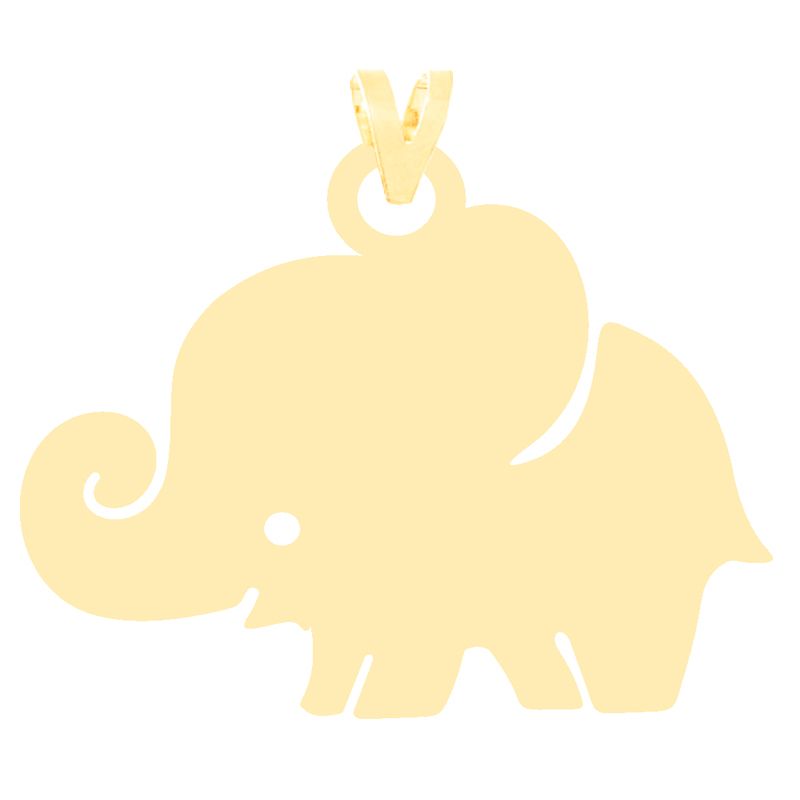 آویز گردنبند طلا 18 عیار زنانه کرابو طرح فیل مدل Kr3277 -  - 2