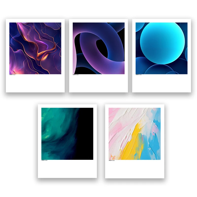 آویز تزیینی عرش مدل فانتزی هنری طرح رنگی کد Asa931 مجموعه پنج عددی