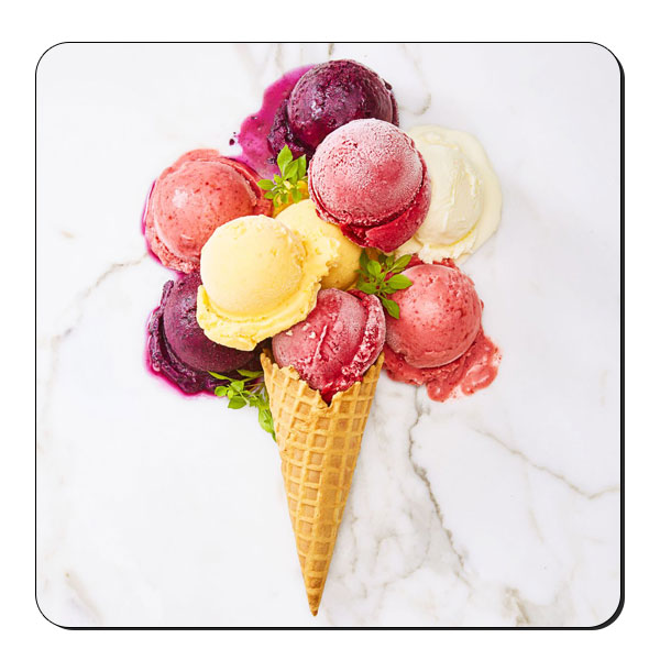  زیر لیوانی طرح بستنی میوه ای کد nzl263
