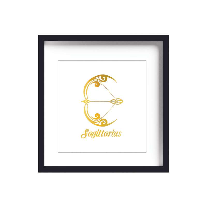 تابلو طلاکوب زرکات طرح سمبل ماه تولد آذر مدل Sagittarius
