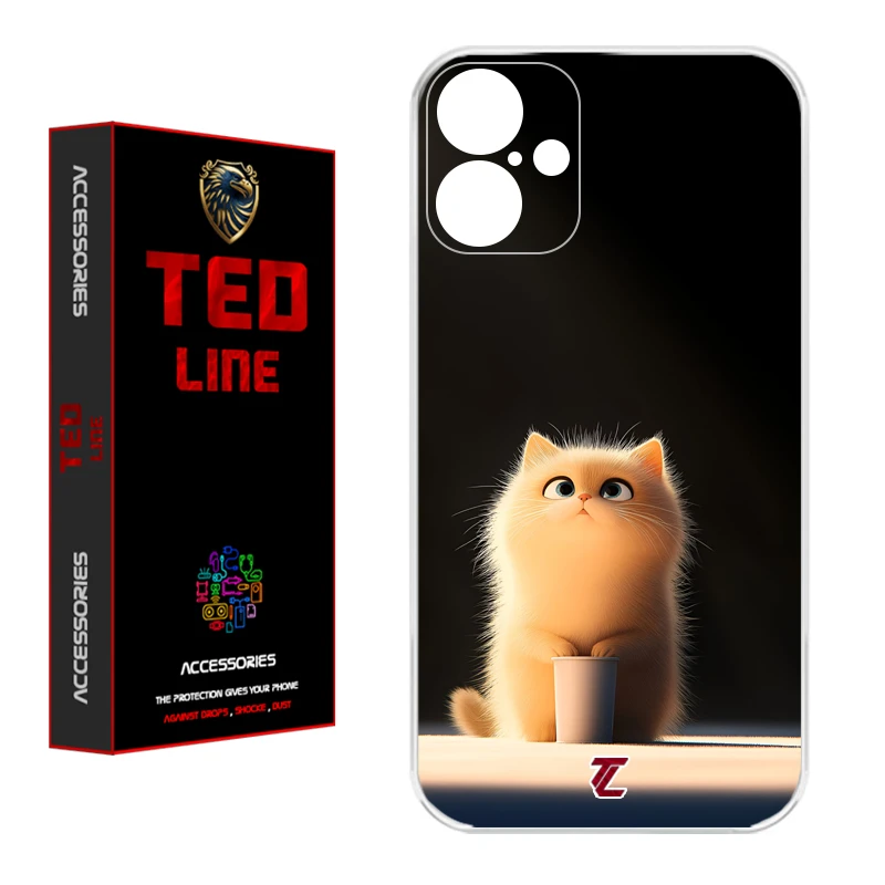 کاور تدلاین طرح گربه کد 1217 مناسب برای گوشی موبایل اپل Iphone 16