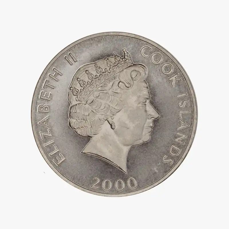 دکوری مدل سکه تزیینی 5 سنت جزایر کوک ایسلند 2000 میلادی
