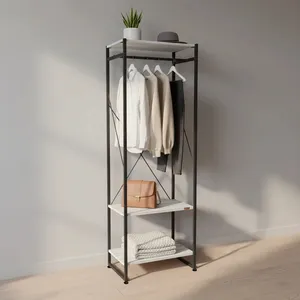 آویز لباس دیزم مدل مونتاژی RGL_60x180_W طول 60 سانتی متر