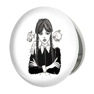 آینه جیبی خندالو طرح سریال ونزدی Wednesday مدل تاشو کد 25305 