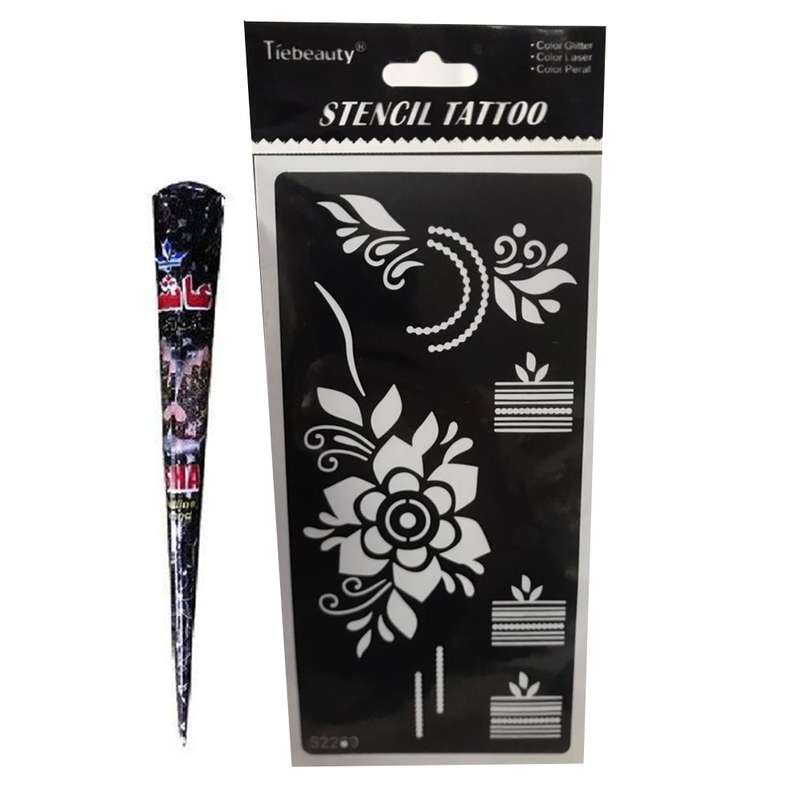 شابلون تتو و حنا طراحی کد 214