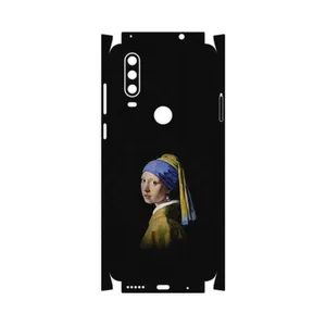 MAHOOT Girl with a Pearl Earring of Vermeer-FullSkin Cover Sticker for Motorola One Action