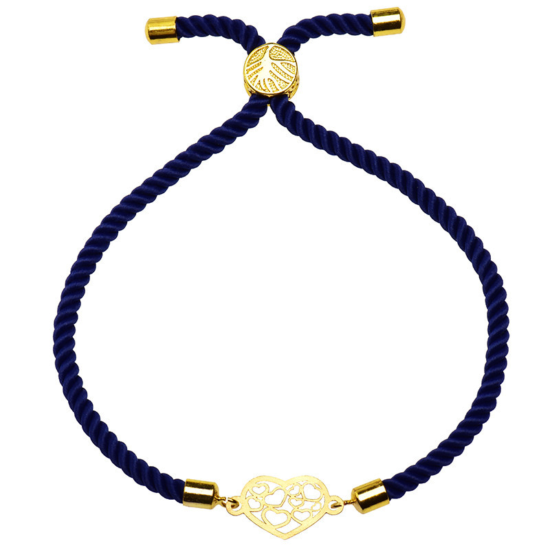 دستبند طلا 18 عیار زنانه الن نار مدل قلب 1956