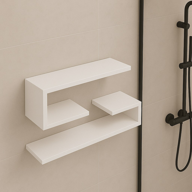 شلف دیواری سایا کابینت مدل ضدآب کد S108 بسته 2 عددی
