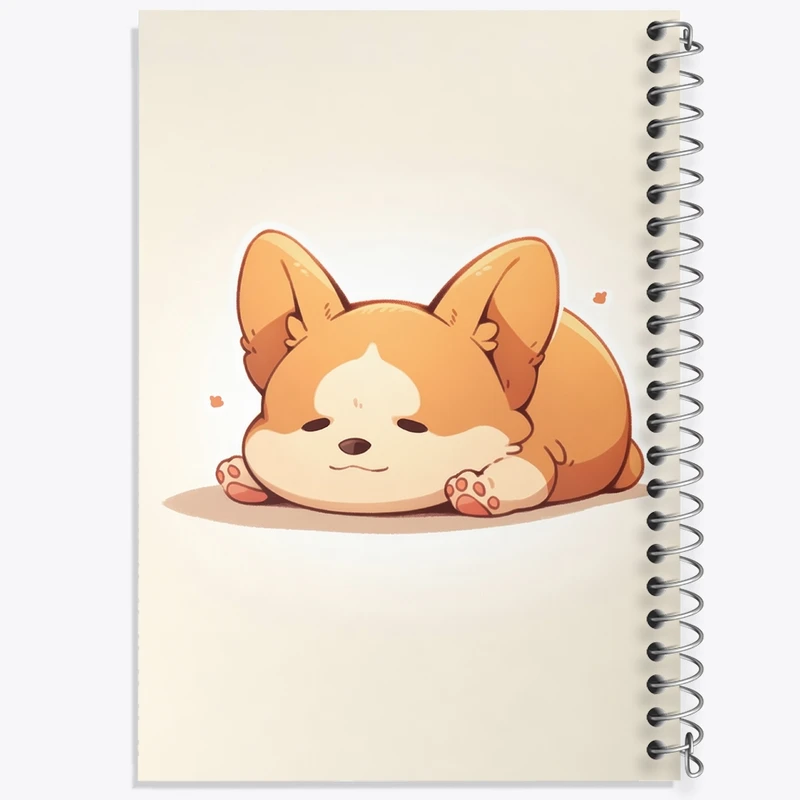 دفتر ژورنال نویسی 50 برگ خندالو مدل نقطه ای طرح سگ کیوت کد F2642