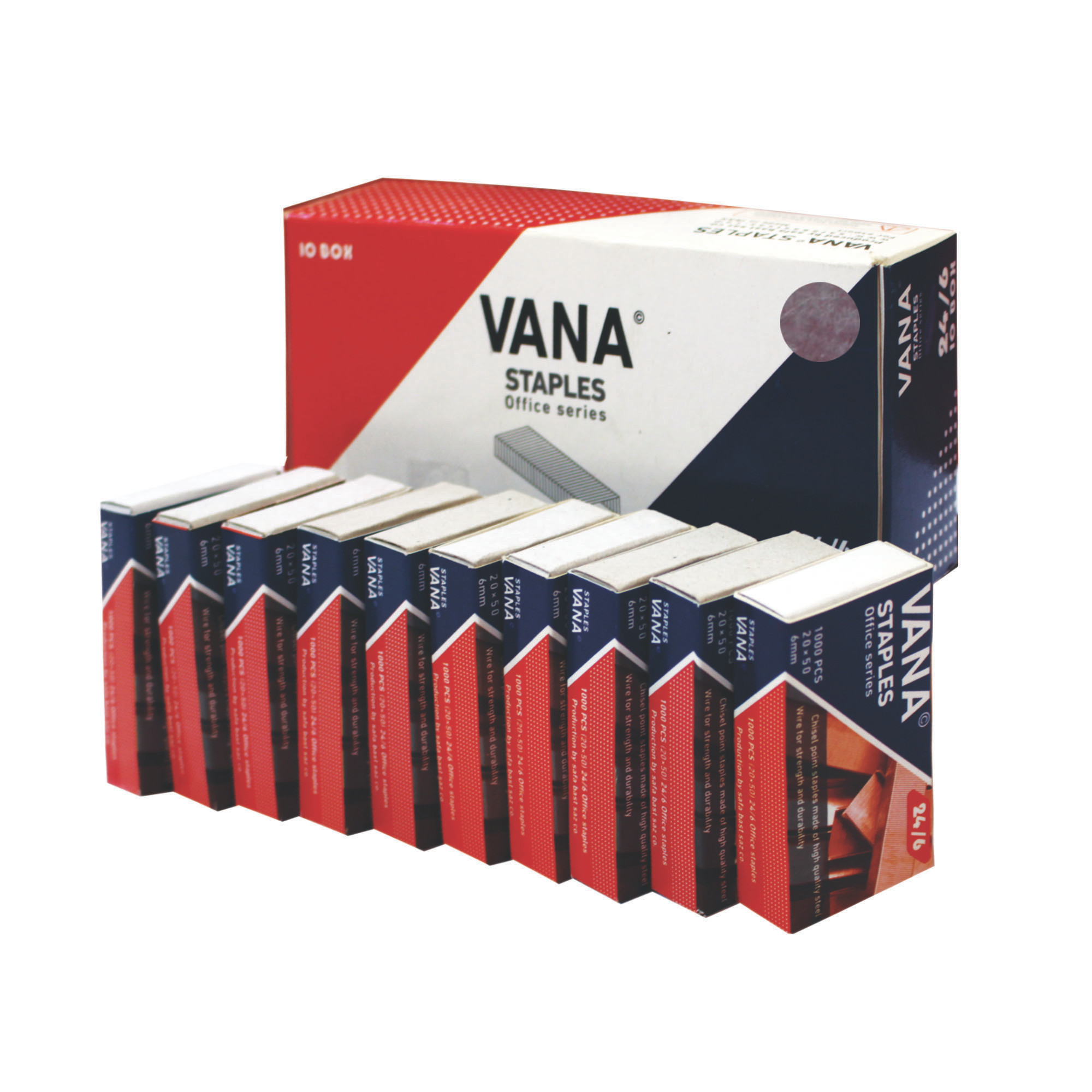 سوزن منگنه وانا مدل 24/6 کد 10 بسته 10000 عددی