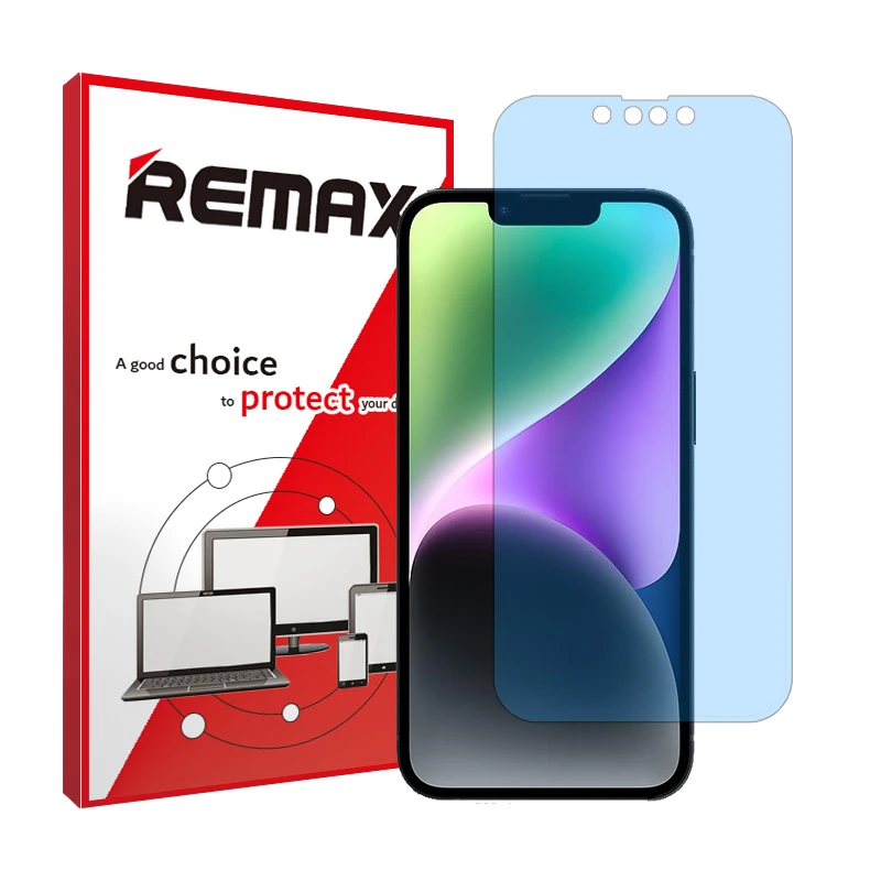 محافظ صفحه نمایش ضداشعه آبی ریمکس مدل HyBLU مناسب برای گوشی موبایل اپل iPhone 14