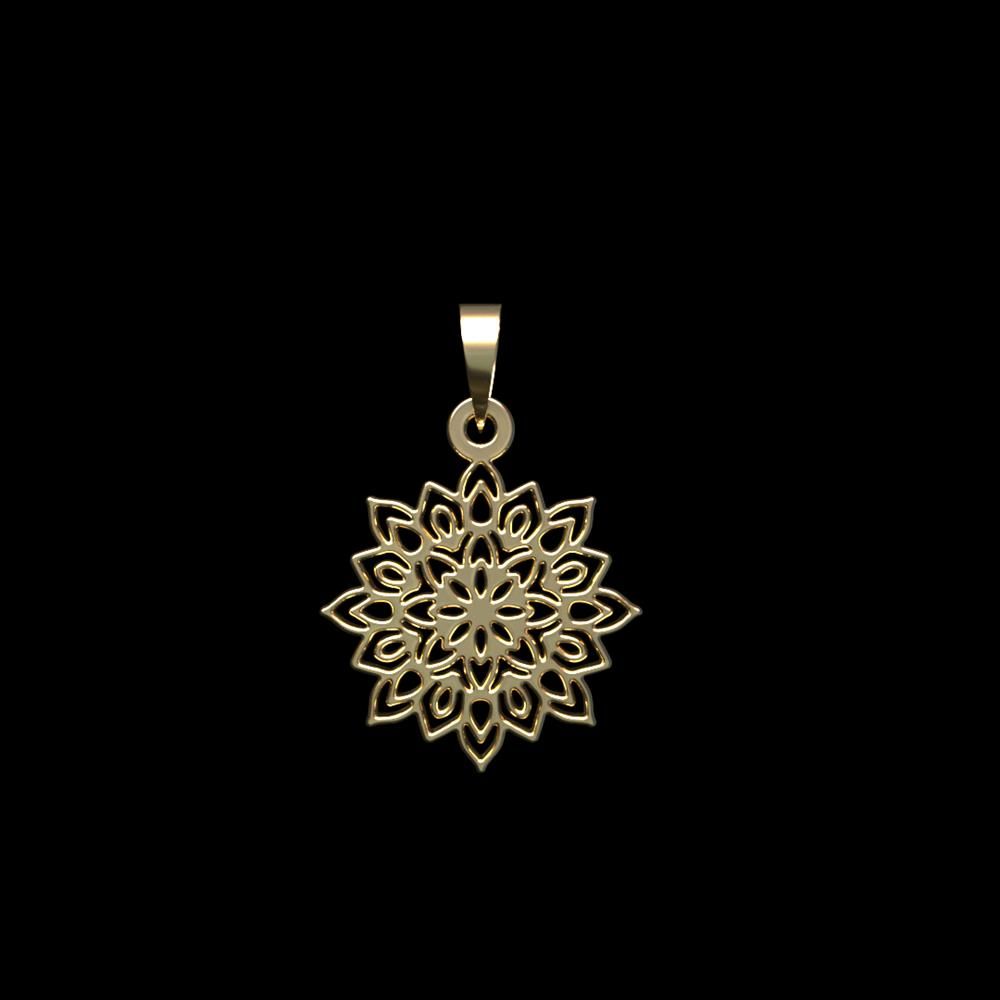 آویز گردنبند طلا 18 عیار زنانه مدوپد مدل اسلیمی کد PA1-13056 -  - 2
